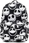 Wondapop Disney Nightmare Before Christmas Jack Skellington 17" Full Size Nylon Backpack, Black, 17", Traditional Backpacks
