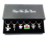 Libby's Market Place Wales/Welsh Design Glass Charms with Gift Box