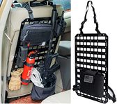 TACNEX Rigid MOLLE Panel for Vehicle Seat Back Organizer Aluminum Alloy Plate for Auto Modular Storage Patrol Car Tactical Gear EDC Pouch Holder Holster Bag Rack Mount Platform