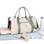 Gym Bag Womens Mens with Shoes Compartment and Wet Pocket,Travel Duffel Bag for Women for Plane,Sport Gym Tote Bags with Toiletry Bag,Waterproof Weekend Overnight Bag Carry on Bag Hospital Holdalls