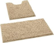 HOMEIDEAS 2 Pieces Bathroom Rugs, U