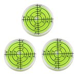 6Pcs Circular Bubble Level Bullseye Degree Marked Surface Round Spirit Levels Measuring Tool for Leveling RV, Phonograph, Camera, Turntable, Tripod, Telescope, Table, Furniture (32X7mm)