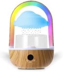 Aromatherapy Essential Oil Diffuser Rainbow Rain Cloud Humidifier Water Drip Mushroom Diffuser with Running Lights Rain Sounds for Sleeping-Aromatherapy Fountain&Night Light (Rainbow)