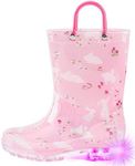 HugRain Girls Kids Wellies Wellingt