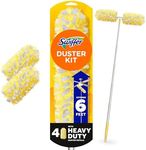 Swiffer Duster Kit with 1.8 m Extendable Handle, Heavy Duty Dusting Starter Kit with 4 Refills, for Ceiling Fans, Vents and Hard to Reach Places