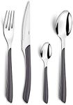 Amefa ECLAT Cutlery Set, Grey Cutlery Set 24 Pieces for 6 People, Rustproof Stainless Steel, Handles Made of High-Quality Plastic Handles, Dishwasher Safe Cutlery Set for 6 People