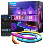 Govee Outdoor Neon LED Strip 10M, RGBIC LED Strip mit with 64+ Scenes, Music Sync, Works with Alexa Google Assistant, IP67 Waterproof Ground Lights Neon Strip for Garden Yards Walls Pathway