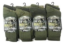 Mens Army Military Patrol Combat Boot Chunky Socks Hiking Work Thermal Socks Size UK 6-11 (6)