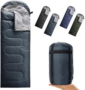 Petgin Envelope Camping Sleeping Bag 3 Seasons Warm & Cold Weather,Lightweight,Waterproof,Portable for Adults & Kids - Camping Gear Equipment,Hiking,Traveling,Indoors and Outdoors-Dark Gray
