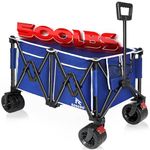 Beach Wagon with Big Wheels for Sand - Collapsible Utility Wagons Carts Heavy Duty Foldable Folding Wagon All Terrain Outdoor ROSONG