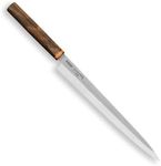 Pirge Titan East 30 cm Yanagiba Sushi Knife - Ultra Sharp Stainless Steel Japanese Chef Knife - Professional Long Tang Sashimi Knife for Home & Professional Use, Samurai Sharpness, Rosewood Handle