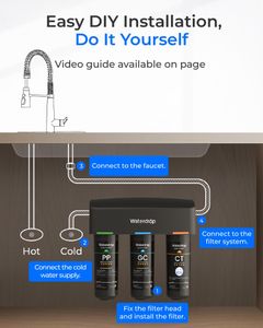 Waterdrop Under Sink Water Filter – 3-Stage High Capacity, NSF/ANSI 42, Reduces PFAS, Lead, Chlorine
