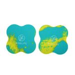 WISELIFE 16MM Knee & Elbow Cushion Pad - Aqua Yellow (Set of 2) | High Density Premium ECO TPE Foam Material | Extra Cushion, Professional Grip & | Support for Knees, Hands, Wrists, and Elbows | Planks, Pushups, Yoga, Meditation, Pilates, Exercise & Workout