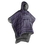 Gaorui Winter Poncho Coat Outdoor Camping Warmth Small Quilt Blanket Water-resisitant Sleeping Bag Cloak Cape with Hat for Adult Men Women