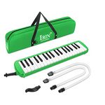 Flexzion Melodica Instrument 37 Keys Air Keyboard Piano for Kids and Adults, Beginner-Friendly Blow Keyboard Wind Instrument, Portable Keyboard Harmonium Instrument (Green)