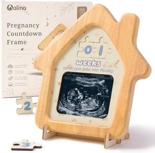 Oalina Ultrasound Picture Frame with Countdown Tiles for Expecting Parents