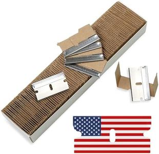 CANOPUS Single Edge Industrial Razor Blades, 100% Made in USA, Heavy Duty Straight Edge Razors, Box & Carton Cutter Replacement Blades, Glass & Paint Scraper Razor Blades (Box of 100)