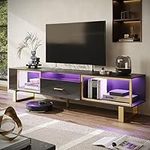 Bestier 70 inch TV Stand with LED L