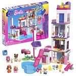 ​MEGA Barbie Color Reveal DreamHouse building set with 25+ surprises, 5 micro-dolls and 6 animals, toy gift set for ages 5 and up, HHM01