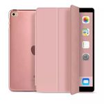 PWR UP 10.2 inch Tablet Case (Works with iPad 9th Gen/8th Gen/ 7th Gen [2021/2020/2019]), Slim-line Hard Shell Protective Folio Case with Smart Wake/Sleep Cover and Stand Cover | Matte Pink Color