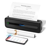 ItriAce M832 Portable Printer, Thermal Printer A4 for Phone, PC and Laptop, Bluetooth Inkless Printer Compatible with iOS & Android, Mobile Printers for Home Use, Travel, Office, School - Black