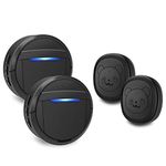 Wireless Doorbell, Dog Bells for Potty Training IP55 Waterproof Doorbell Chime Operating at 950 Feet with 55 Melodies 5 Volume Levels LED Flash