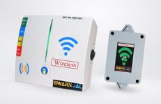 Swarn Jal (Model: WL-A-RA10F) Wireless Water Level Indicator with Overflow & Empty Alarm, 4 Levels, Long Range up to 10 Floors/ 2 km, Brass Sensors, (Patented Technology)