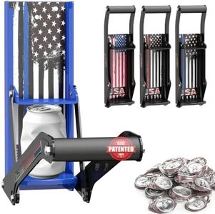 KANBOL Can Crusher Wall Mounted, 12oz & 16oz Heavy Duty Manual Can Crusher for Aluminum Seltzer, Soda, Beer Cans, Steel Construction Can Smahser for Home Use – Blue
