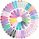 Girls Hair Clips, Metal Snap Hair Clips, 100 Pcs Non-Slip Metal Barrettes for Girls Teens Women, Mixed Colours