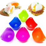 Silicone Egg Poacher Cups – 6 Pack BPA Free Poaching Pods – Microwave or Stovetop Egg Cooker