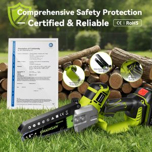 Supstable 6-Inch Cordless Mini Chainsaw – Portable Electric Saw