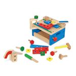 Melissa & Doug Hammer and Saw Tool Bench - Wooden Building Set (32 pcs)