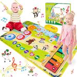 Musical Toys for 1 2 3 Year Old Girls Boys, 3 in 1 Animal Musical Mat Toddler Toys 1 2 3 Year Old Girls Boy Gifts, 1st Birthday Gifts for 1 2 3 year old Boy Girls Birthday Presents Kids Toys Age 1 2 3