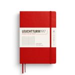 LEUCHTTURM1917 373978 Notebook Medium (A5), Hardcover, 251 Numbered Pages, Cherry, Ruled