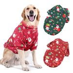 SUPJADE 2Packs Dog Christmas Jumper - Sweater Cat Christmas Clothes Outfit Apparel for Winter Warm Holiday Xmas Pet Costumes (Large)