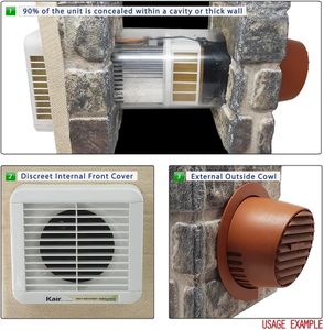 Kair Silent Bathroom Extractor Fan – Humidistat, Quiet Ventilation