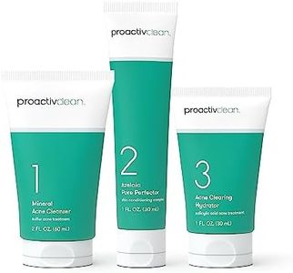 Proactiv Clean 3 Step Acne Treatment Routine- Sulfur Acne Treatment Cleanser, Azelaic Acid Serum, and Facial Moisturizer for Acne Prone Skin- 30 Day Acne Skin Care Kit w/Zits Happen® Pimple Patches