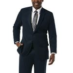 Haggar Men's Premium Stretch Classic Fit Big & Tall Suit Separates-Pants, Dark Navy-Jacket, 58