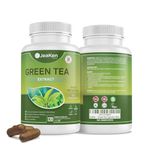 JeaKen Green Tea Capsules - Contains 95% polyphenol Green Tea Extract for a Healthy Metabolism - Rich in Caffeine and antioxidants - Promotes Hydration - 120 Allergy-Free Vegan Capsules.