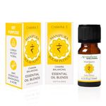 Solar Plexus Chakra Essential Oil Diffuser Blend by Aromafume | 3x10ml/0.33 fl oz | Manipura | Aromatherapy Oils for Chakra Balance | Lemongrass & Rosemary Extracts | Incense for Meditation,Yoga,Reiki