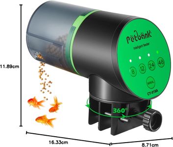 Petbank Automatic Fish Feeder – Battery Operated Aquarium Food Dispenser with Timer