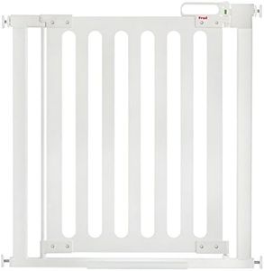 Fred Safety Pressure Fit Pure White Wood Baby Safety Gate to Fit Openings 76cm to 96cm