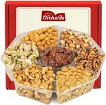 Nuts Gift Basket - 7 Sectional Nuts Platter With a Variety of Freshly Roasted Nuts - Beautifully Packaged Gift for Birthday, Sympathy. Large Family Pack.