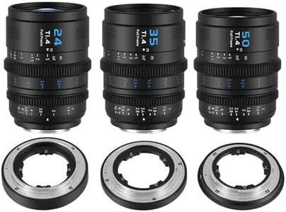 SIRUI VP-1 Vision Prime 1 T1.4 Full Frame Cine Lens Set, 24mm, 35mm, 50mm Manual Focus Cinema Lens with Pre-Installed E Mount, Interchangeable RF/Z/L Mounts (Black)