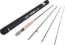 Goture Fly Fishing Rod, 9ft 4 Piece Fly Rod with Carrying Case for River, 30+36T Carbon Fiber Blank 5wt Fly Rod, Medium Action Travel Fly Fishing Rod for General Trout Walleye Bass Fishing