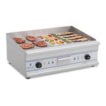 Royal Catering - RCG 75G - Electric Griddle - Smooth and riffled - 75 cm (Stainless steel, Carbon steel, Temperature range 50-300 °C)