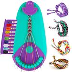 Friendship Bracelet Making kit,Arts and Crafts for Kids Ages 8-12,DIY Bracelet Making Kit with 20 Pre-Cut Threads,Birthday Gifts for Girl Ages 6 7 8 9 10 11 12 Year Old Kids Travel Activity Set