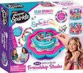 Shimmer and Sparkle 17339 Shimmer N Sparkle 2 in 1 Spin Make Your own Beaded and Friendship Bracelets Studio, Multi-Color