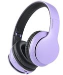 rockpapa E7 Over Ear Wireless Bluetooth Headphones with Mic Without Travel Case, Foldable Wired/Wireless Headphones with Microphone for Kids Childrens Boys Girls Teen Youth Adult Purple Black