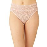 b.tempt'd Women's Lace Kiss Hi Leg Brief Panty, Rose Smoke, Medium